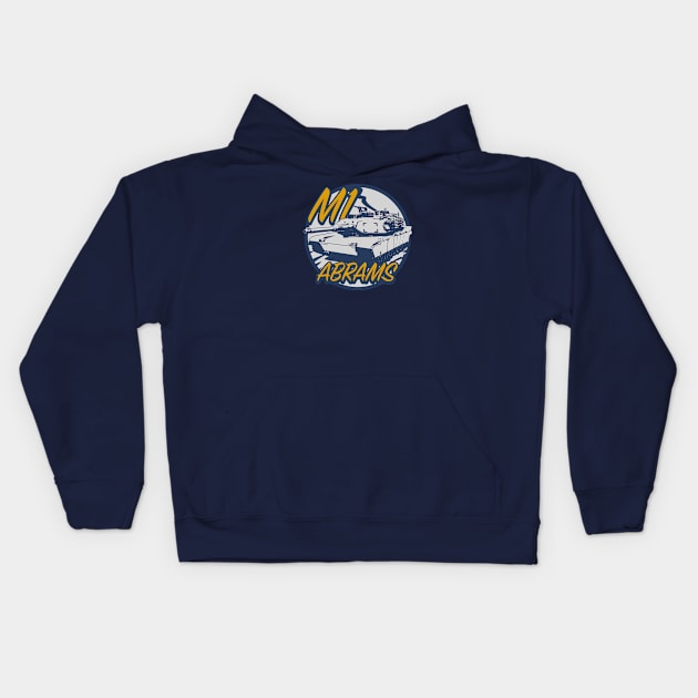 M1 Abrams Kids Hoodie by Firemission45